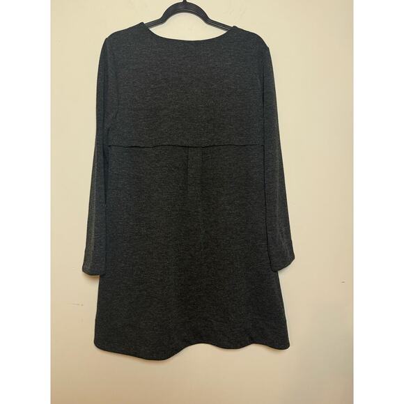 Adrienne Flare Dress with Pockets Gray tailored in back Size L - Picture 6 of 6